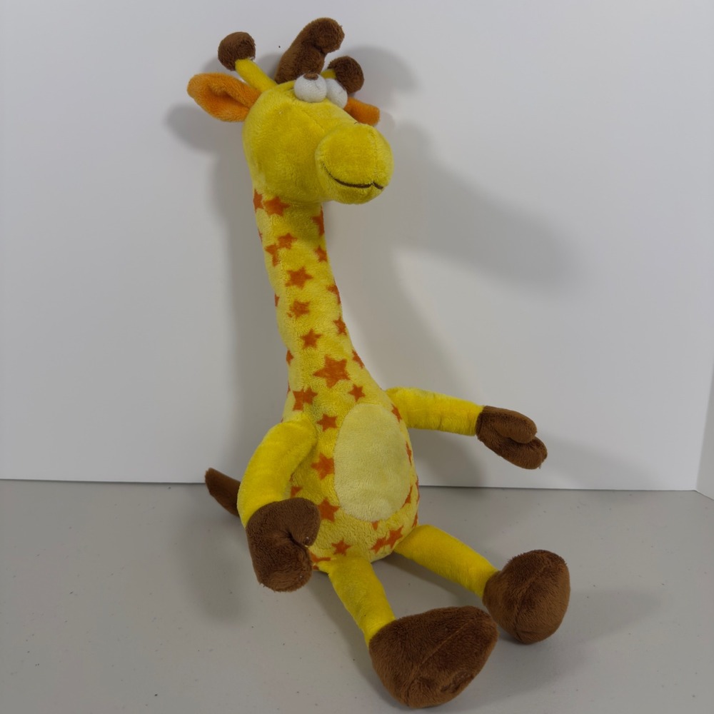 Toys R Us Geoffrey the Giraffe Plush Star Pattern Mascot 18 Inch Yellow 2017 Toy